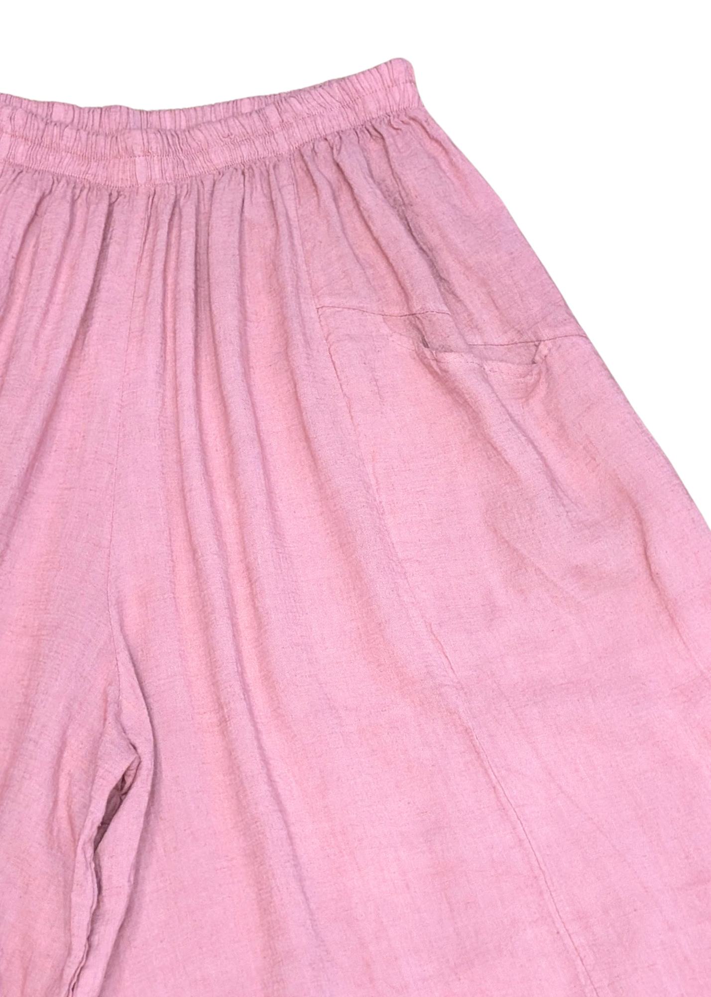 The Edit - Dusky Pink Cocoon Linen Trousers