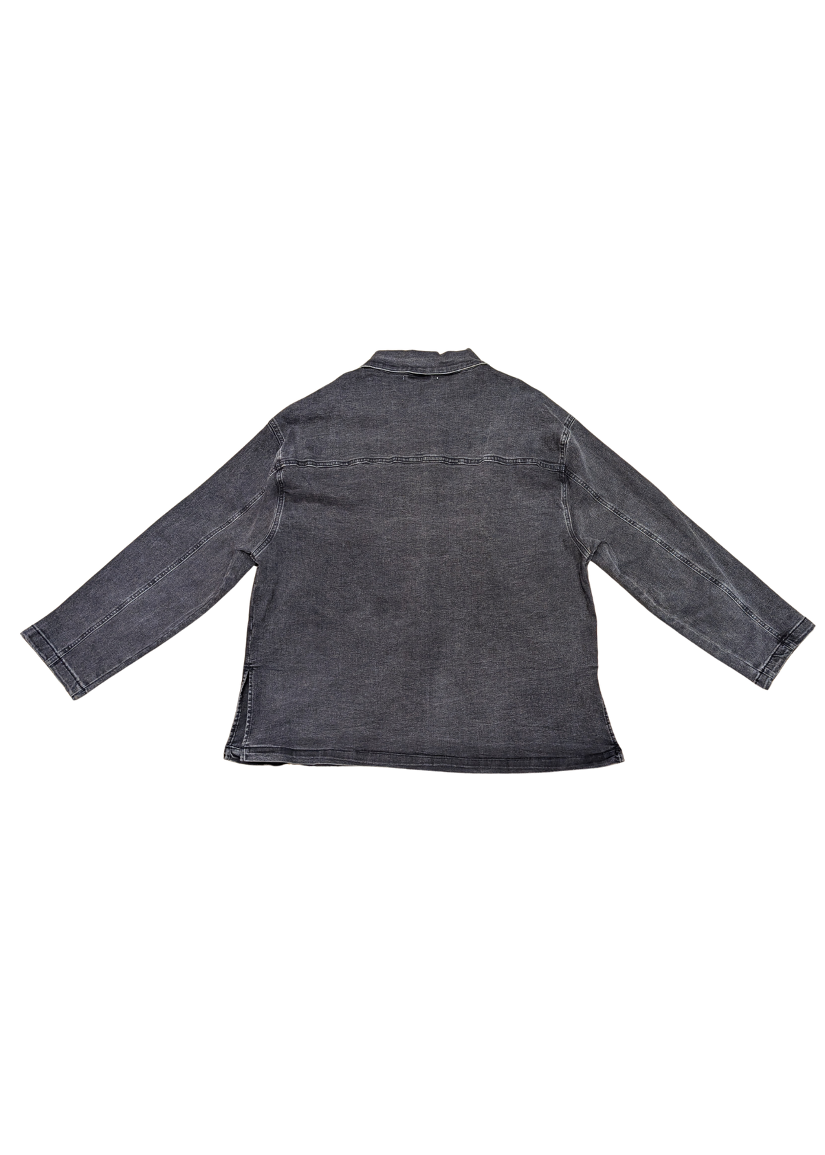 The Edit - Oversized Black Stretch Denim Work Jacket