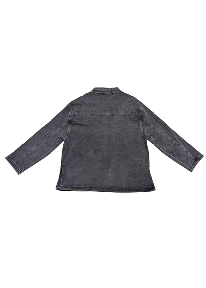 The Edit - Oversized Black Stretch Denim Work Jacket