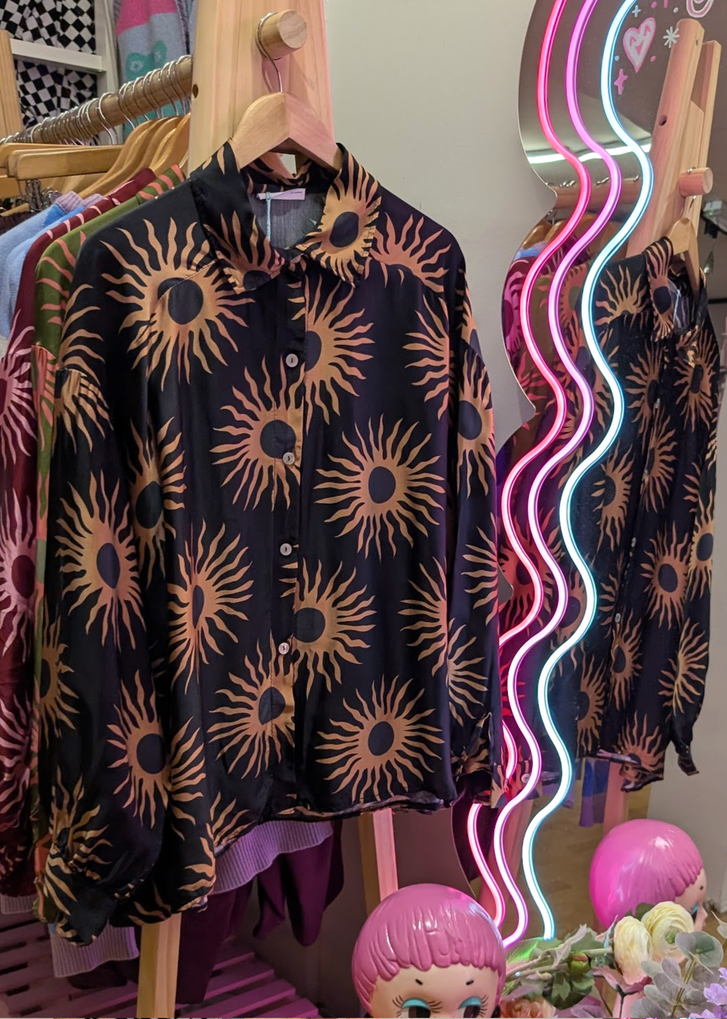 The Edit - Black and Brown Sun Shirt