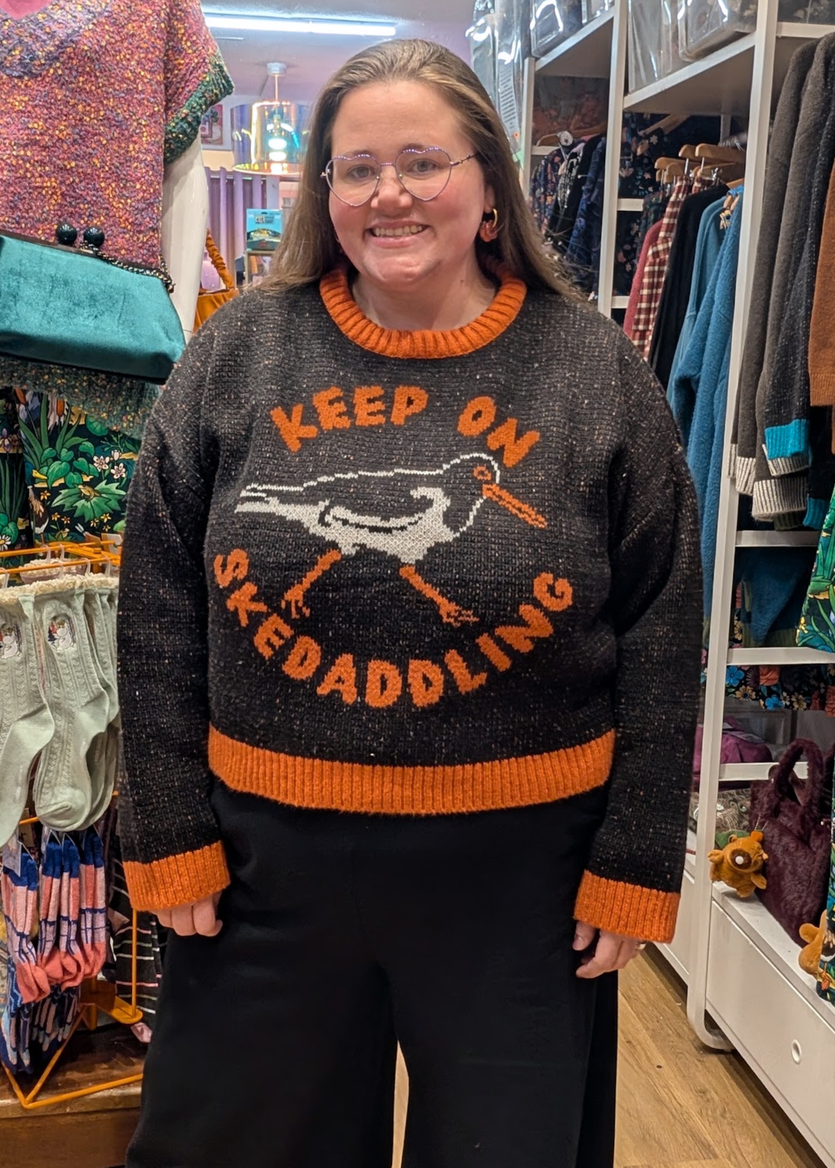 Home of Rainbows - 'Keep on Skedaddling' Oystercatcher Jumper