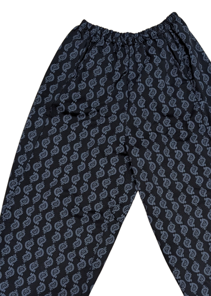 The Edit - Black Paisley Cocoon Joggers