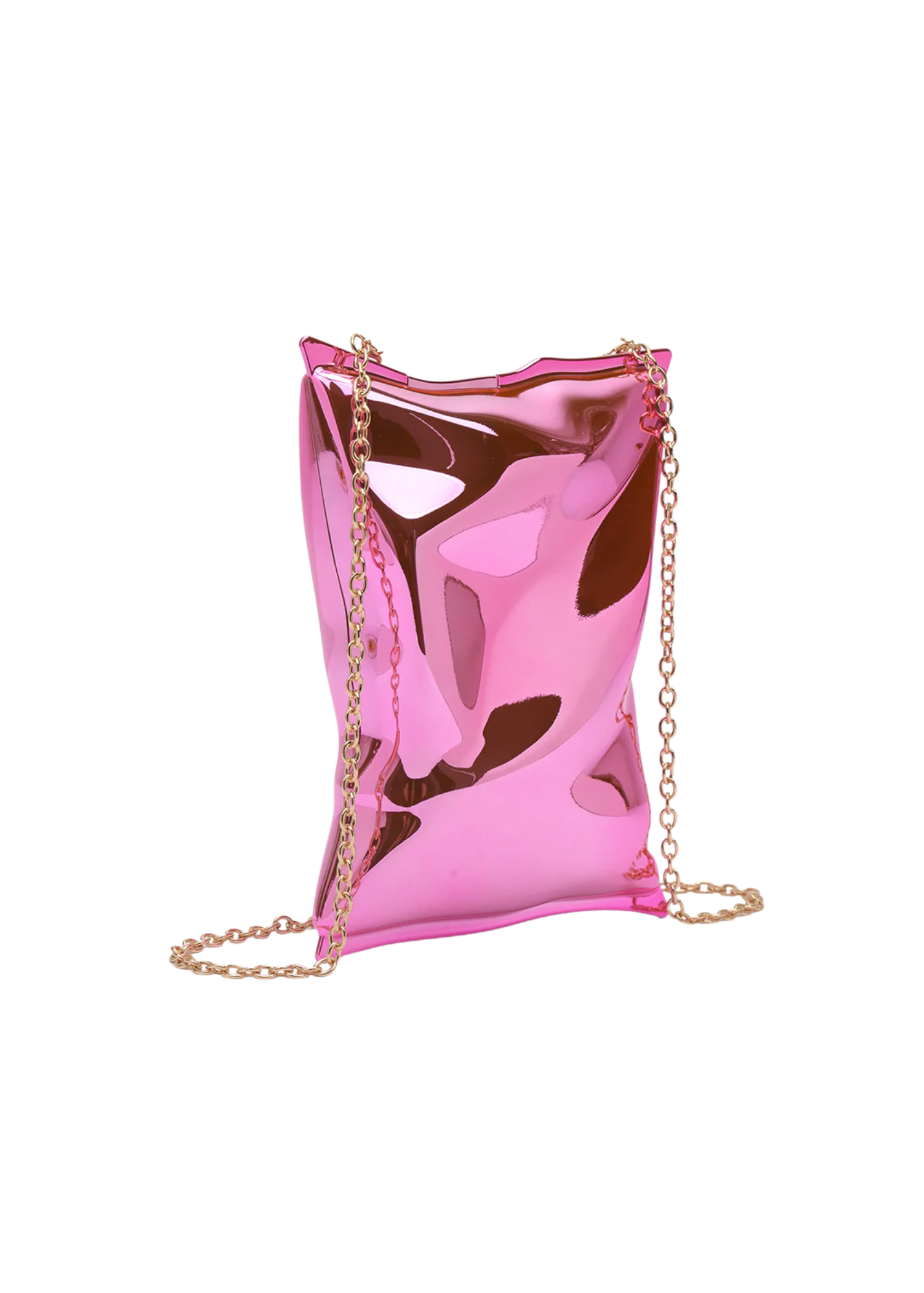 The Edit - Metallic Pink Hard Crinkle Bag