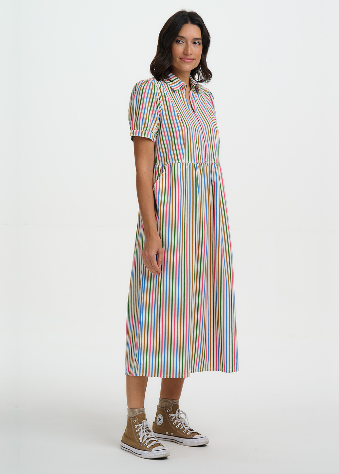 Sugarhill Brighton - Gillian Colourful Stripe Midi Dress