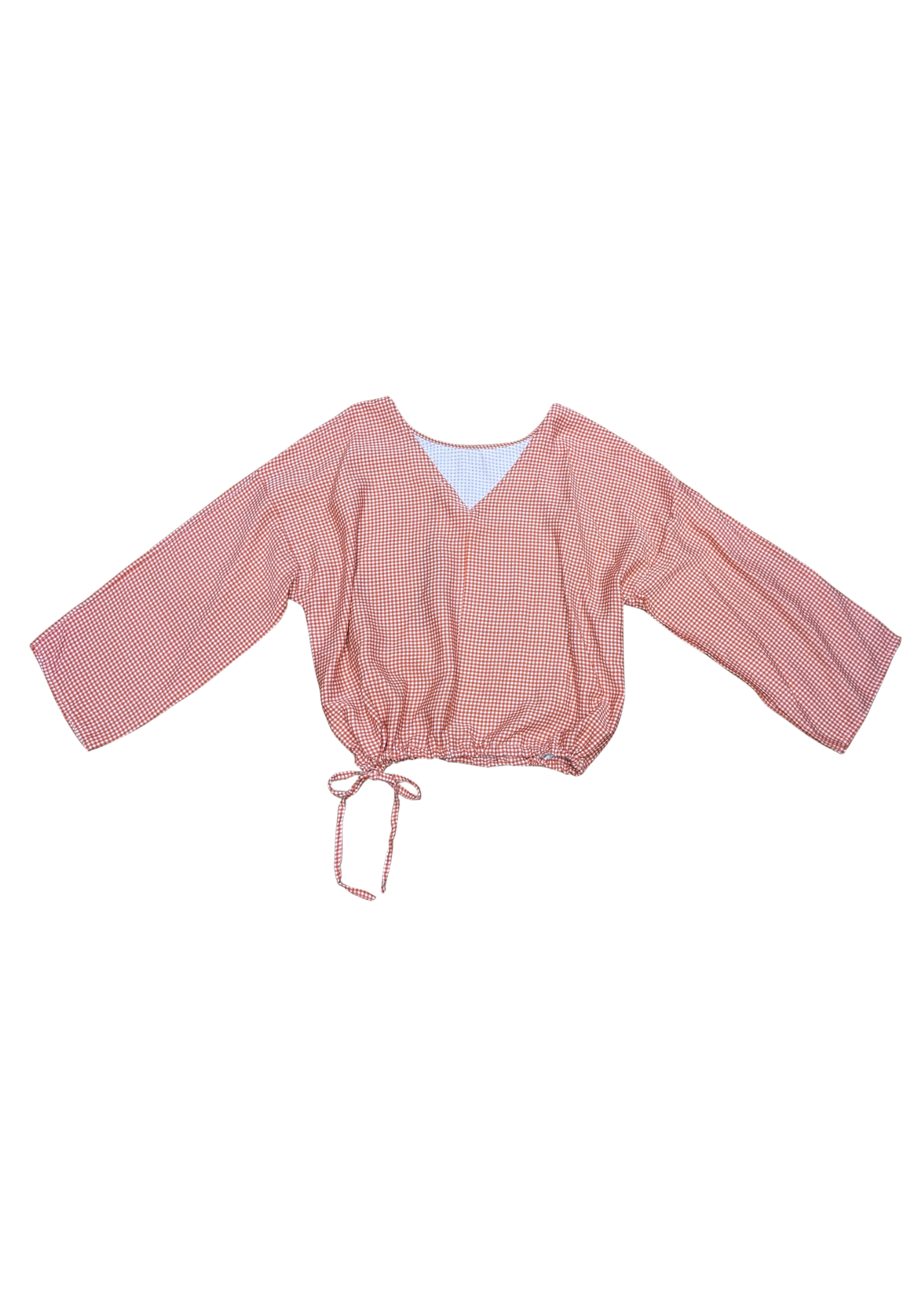 The Edit - Burnt Orange Gingham Top