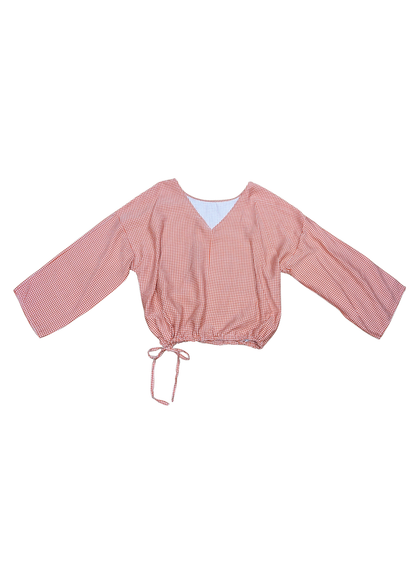 The Edit - Burnt Orange Gingham Top