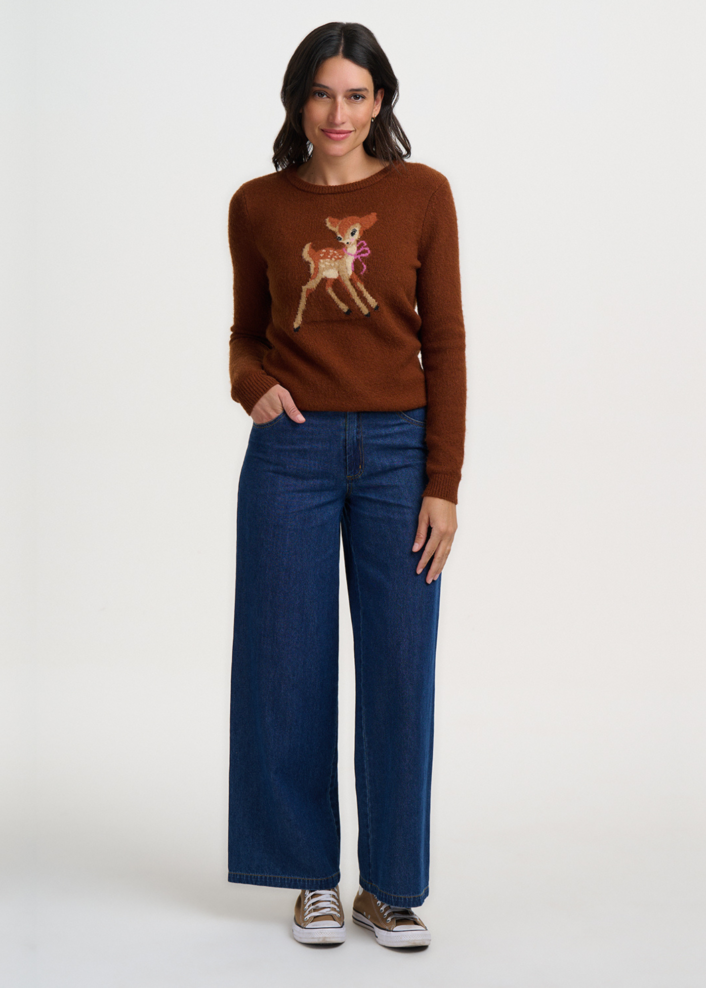 Sugarhill Brighton - Brown Vintage Baby Deer Kia Jumper