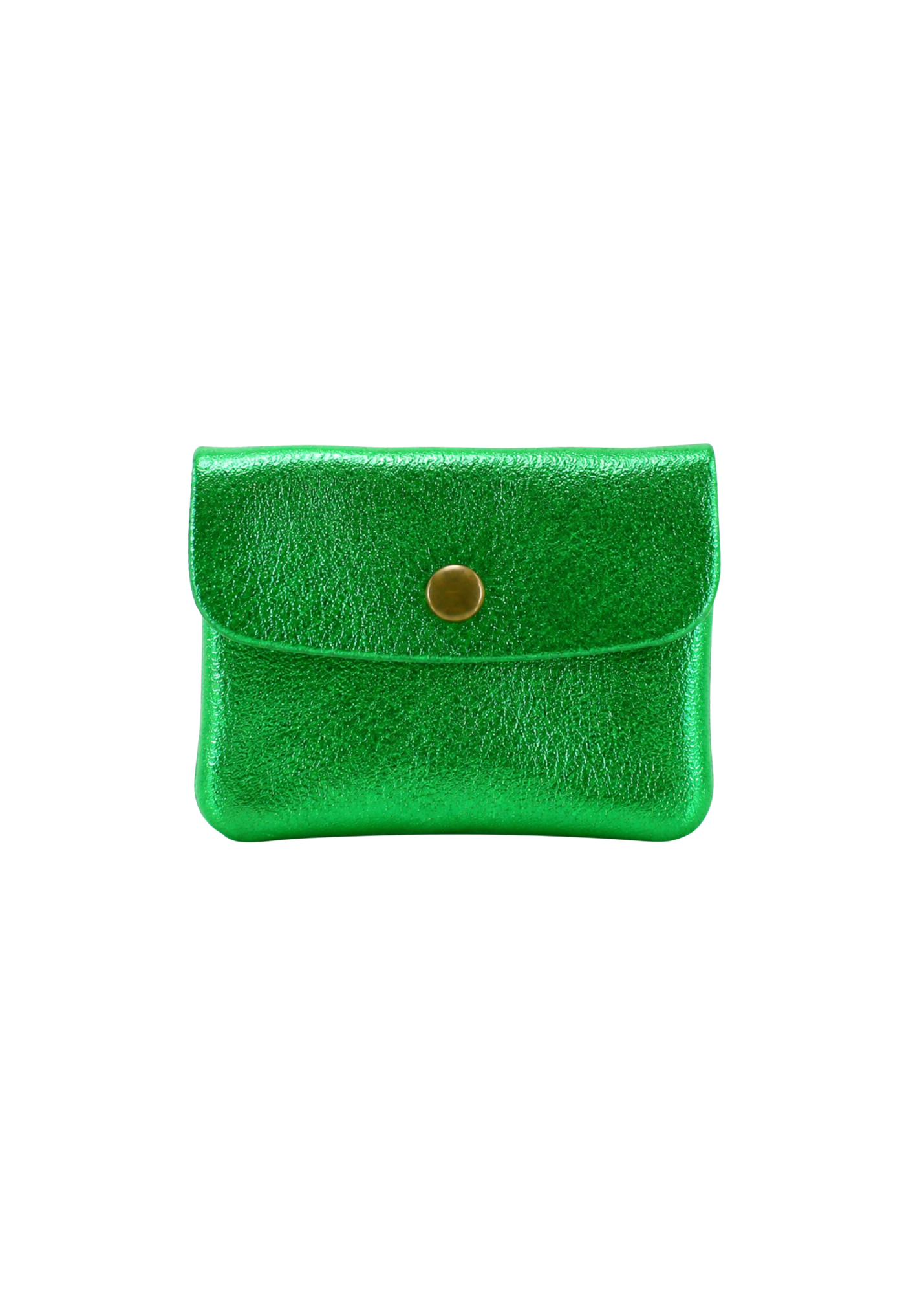 Thunder Egg - Metallic Green Leather Purse
