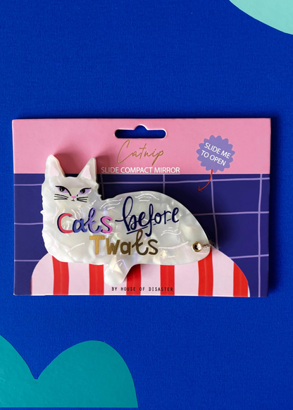 House of Disaster - Catnip 'Cats Before T**ts' Compact Mirror