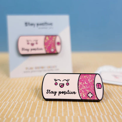 Sunshine Lane - Stay Positive Enamel Pin