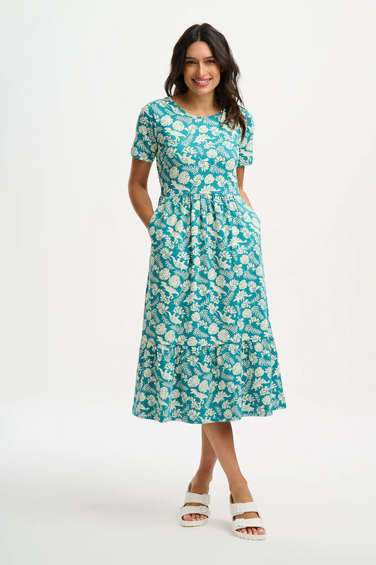 Sugarhill Nina Jersey Midi Dress Blue, Folklore Twist main image 0