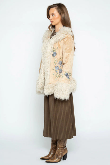 Daisy Street - Cream Chelsea Short Afghan Coat