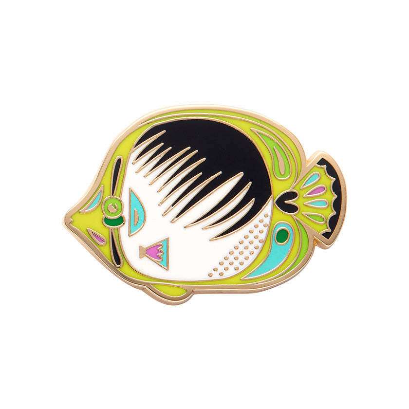 Erstwilder x Pete Cromer - The Bedazzling Butterflyfish Enamel Pin