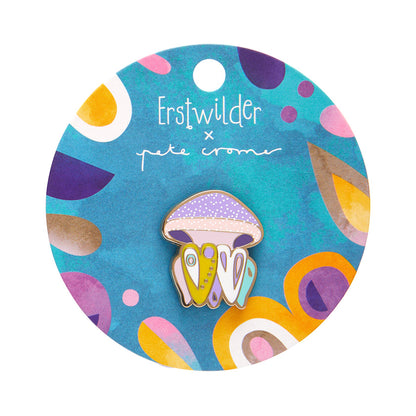 Erstwilder x Pete Cromer - The Whimsical White Spotted Jellyfish Enamel Pin