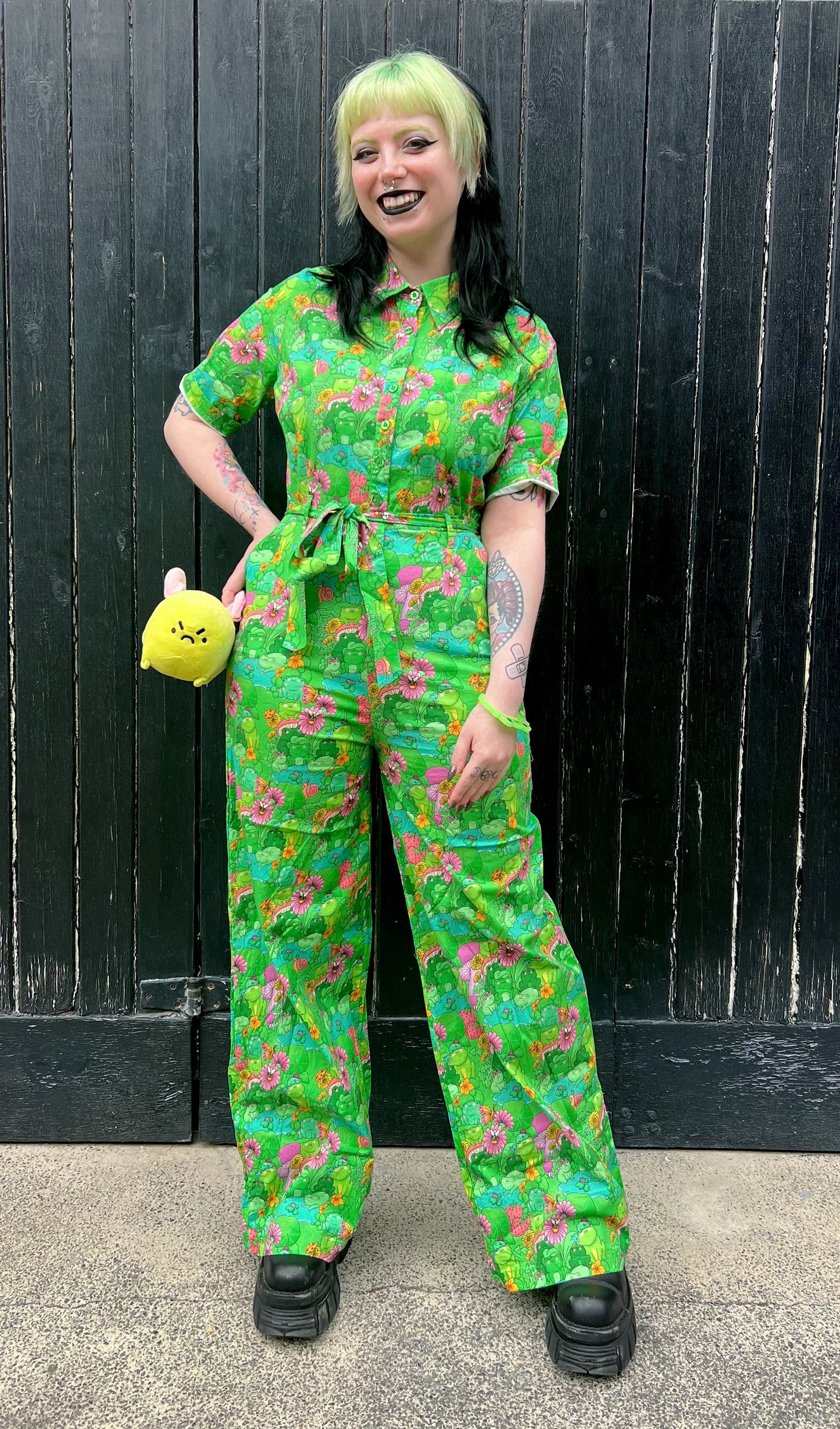 Run & Fly x The Mushroom Babes Frog Stretch Jumpsuit