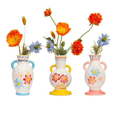Sass & Belle - Pink Folk Floral Small Vase