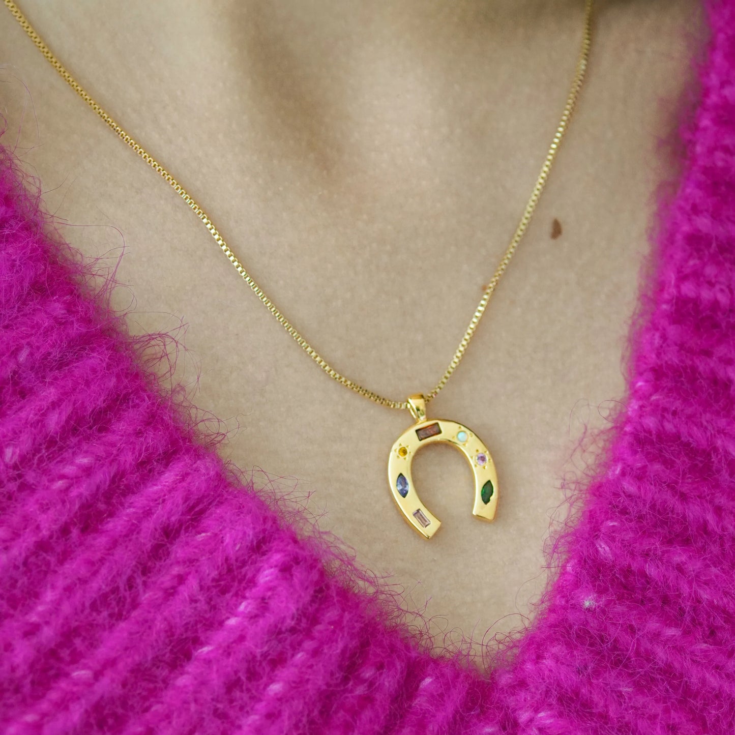 Junk Jewels - Kaleidoscope Lucky Charm Necklace