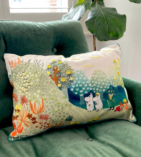 House of Disaster - Moomin Hillside Embroidered Cushion