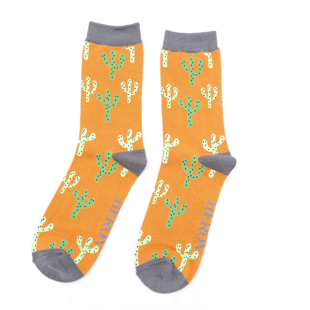 Mr Heron - Mustard Cacti Mens Socks