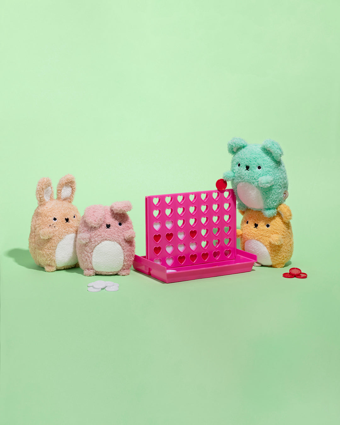 Noodoll - Pink Ricecarrot Mini Sitting Plush Toy