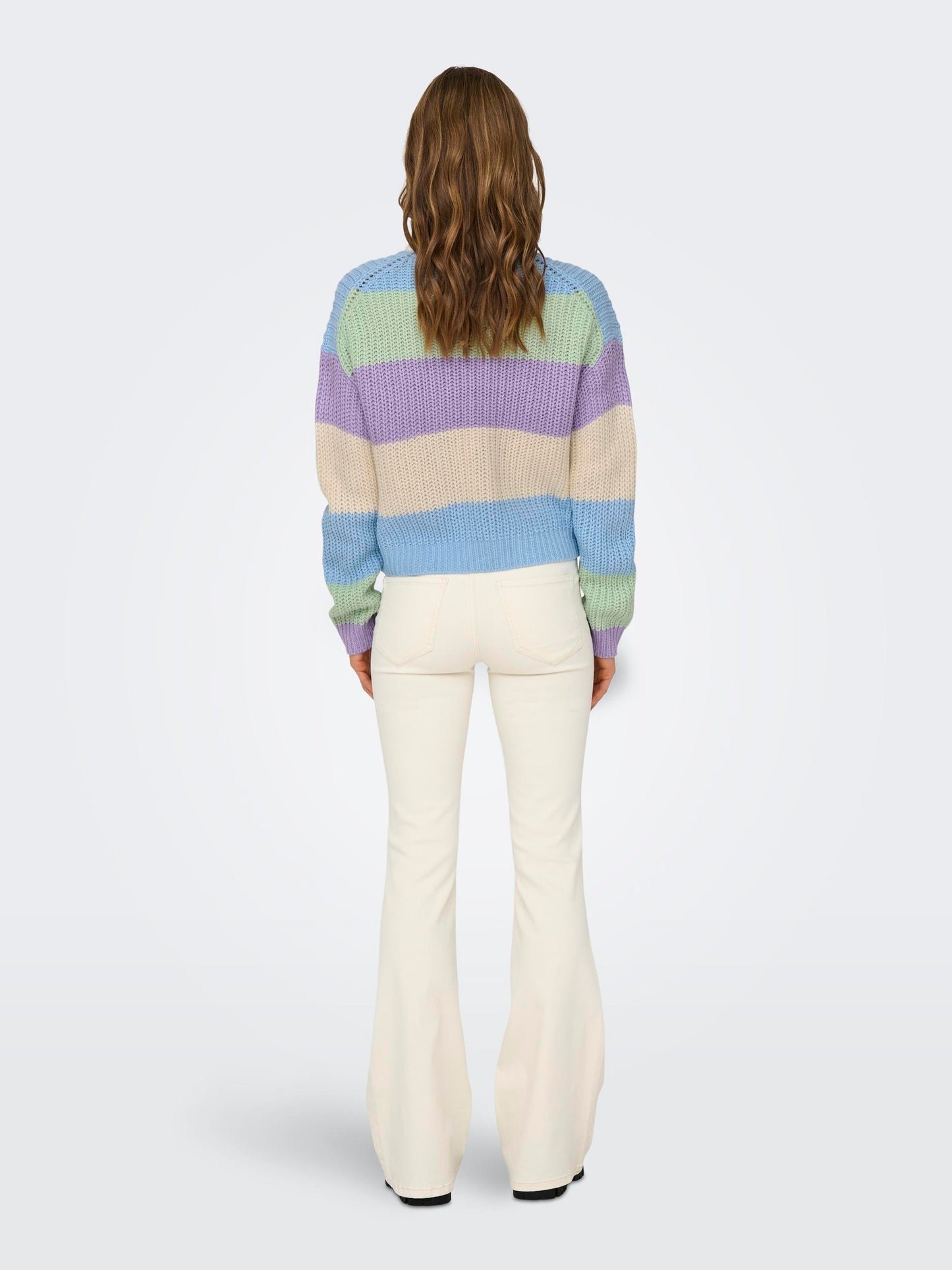 Only - Candy Pastel Stripe Knit Jumper in Blue & Lilac