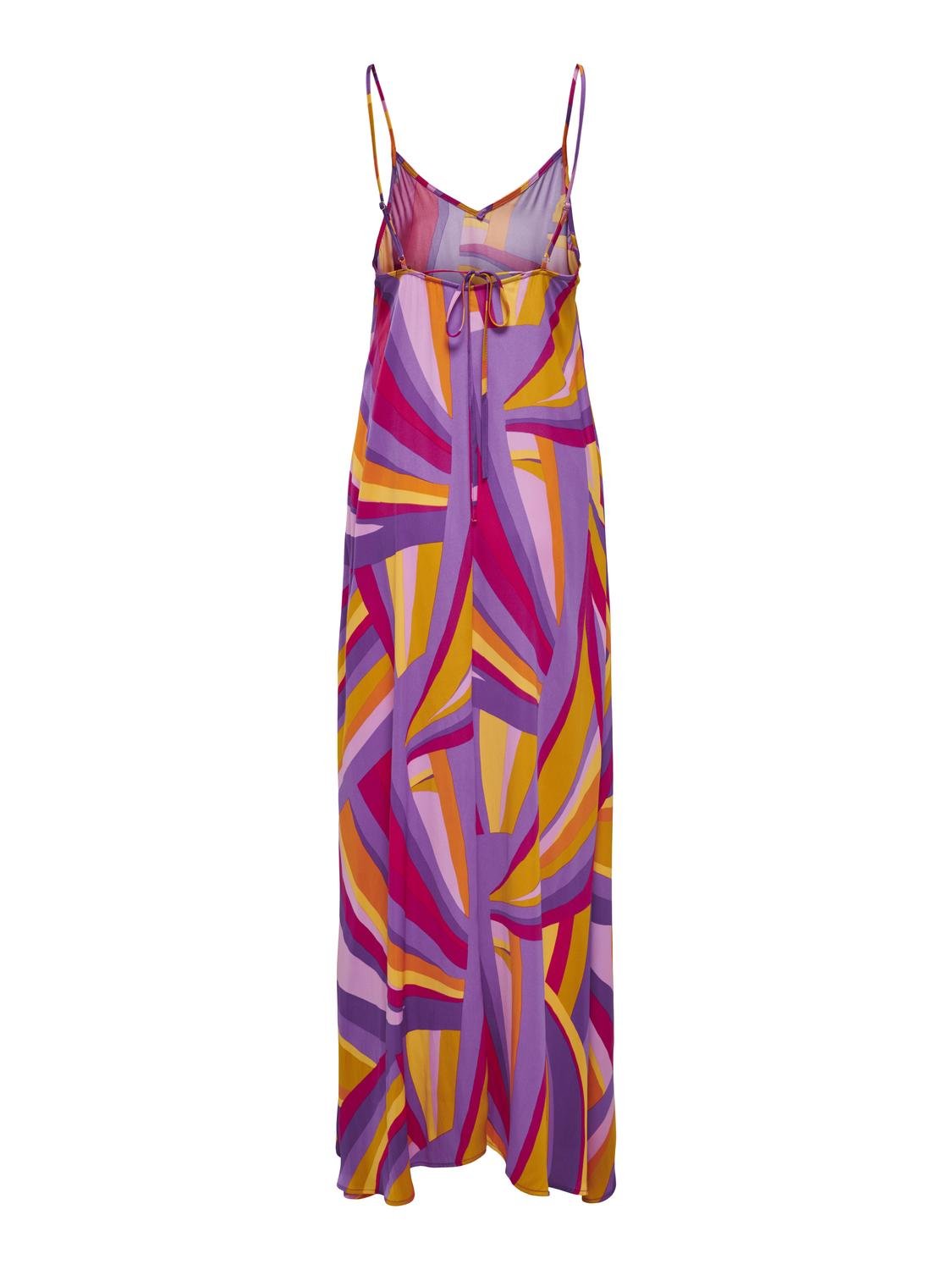 Only - Pink & Purple Bright Stripe Maxi Dress