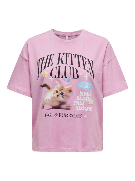 Only - The Kitten Club Pink Cat Tee