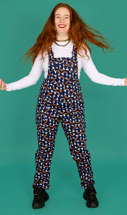 Run & Fly - Over the Rainbow & Clouds Stretch Twill Dungarees