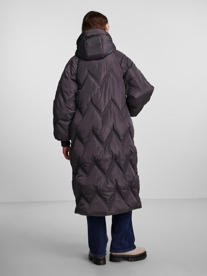 Pieces - Magnet Zig Zag Quilted Puffer Coat
