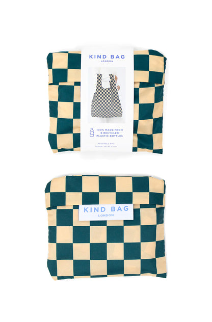 Kind Bag - Teal Checkerboard Reusable Bag