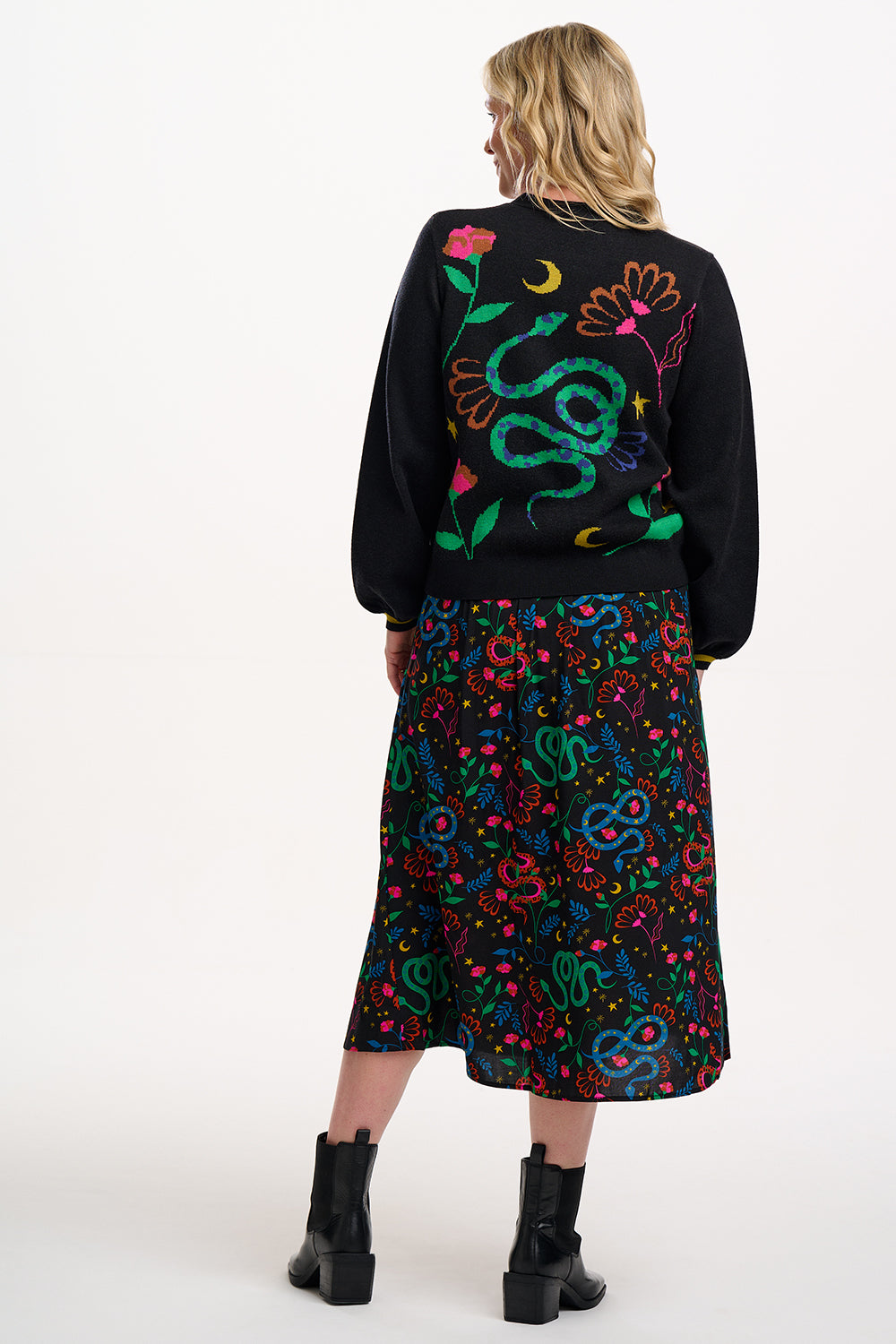 Sugarhill Brighton - Rosalind Floral Snake Skirt