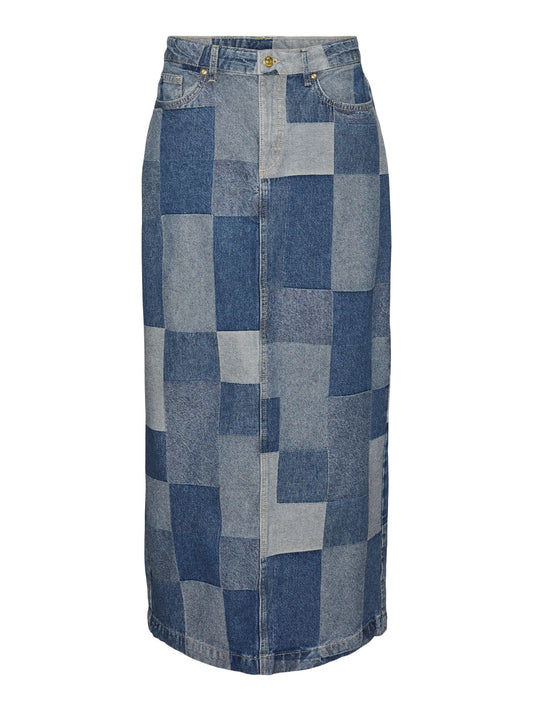 Something New - Maxi Skirt in Mixed Denim