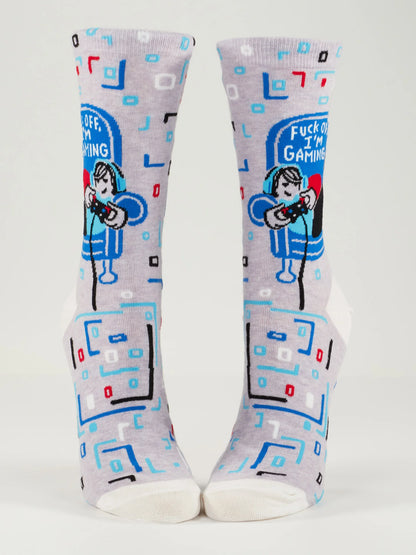 Blue Q - F**k off I'm Gaming Crew Socks