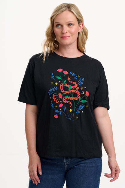 Sugarhill Brighton - Kinsley Floral Snake Relaxed Tee