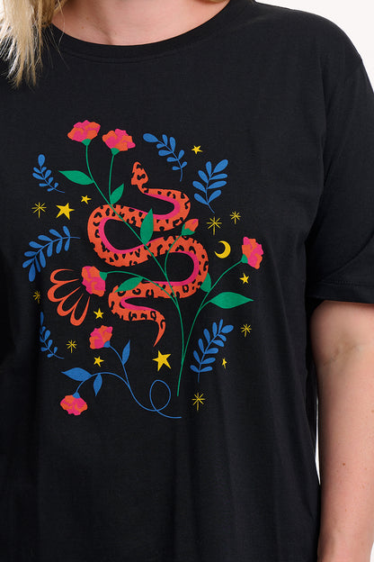 Sugarhill Brighton - Kinsley Floral Snake Relaxed Tee