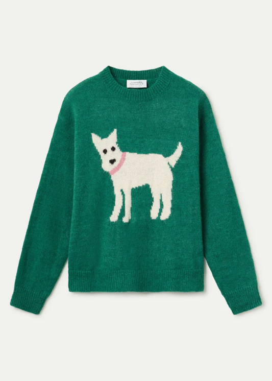 Compañia Fantastica - Green Doggy Knit Jumper