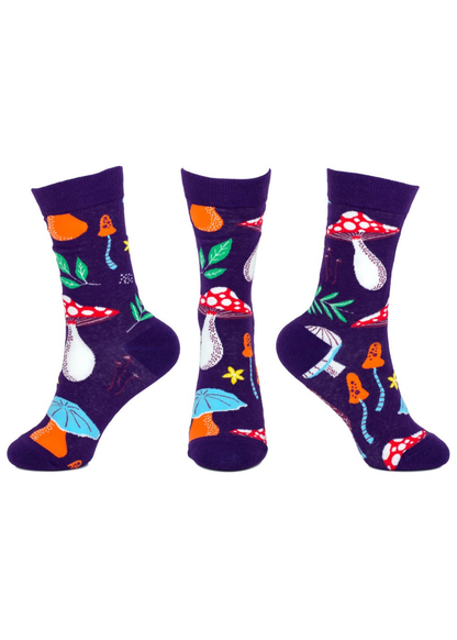 Joe Cool - Purple Fantastic Fungi Socks