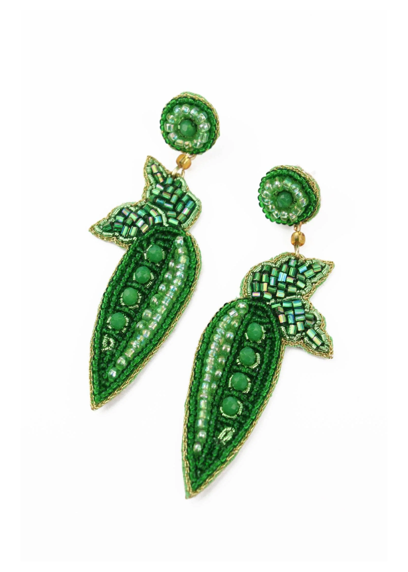 My Doris - Beaded Peas in a Pod Earrings