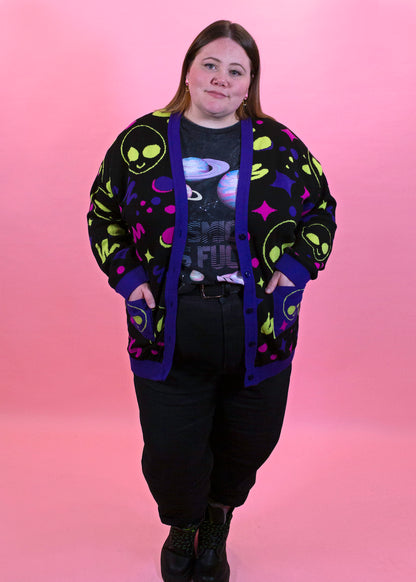 Home of Rainbows - 90s Alien Knit Cardigan