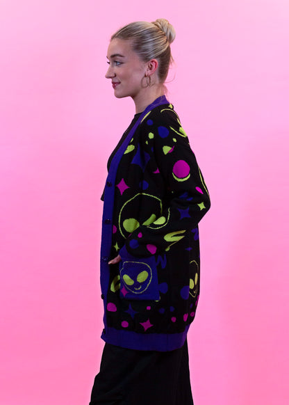 Home of Rainbows - 90s Alien Knit Cardigan