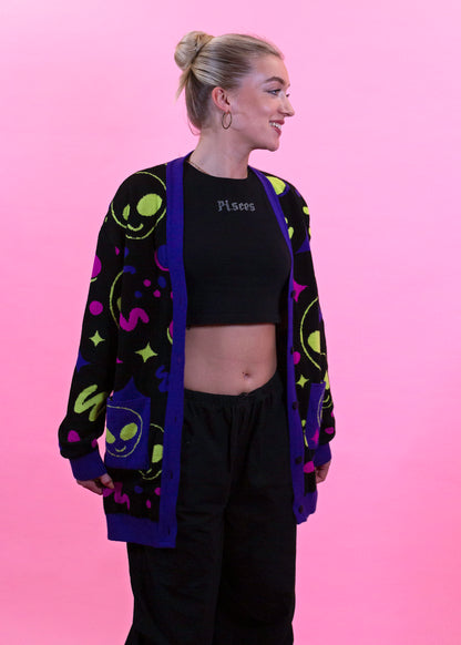 Home of Rainbows - 90s Alien Knit Cardigan