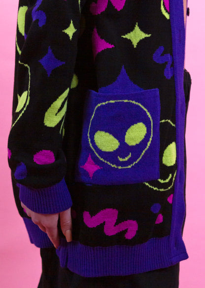 Home of Rainbows - 90s Alien Knit Cardigan