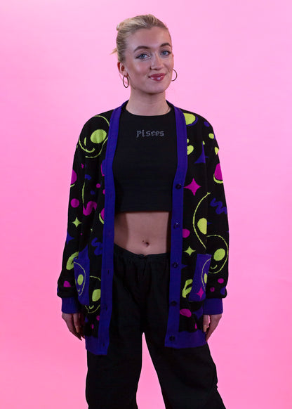 Home of Rainbows - 90s Alien Knit Cardigan