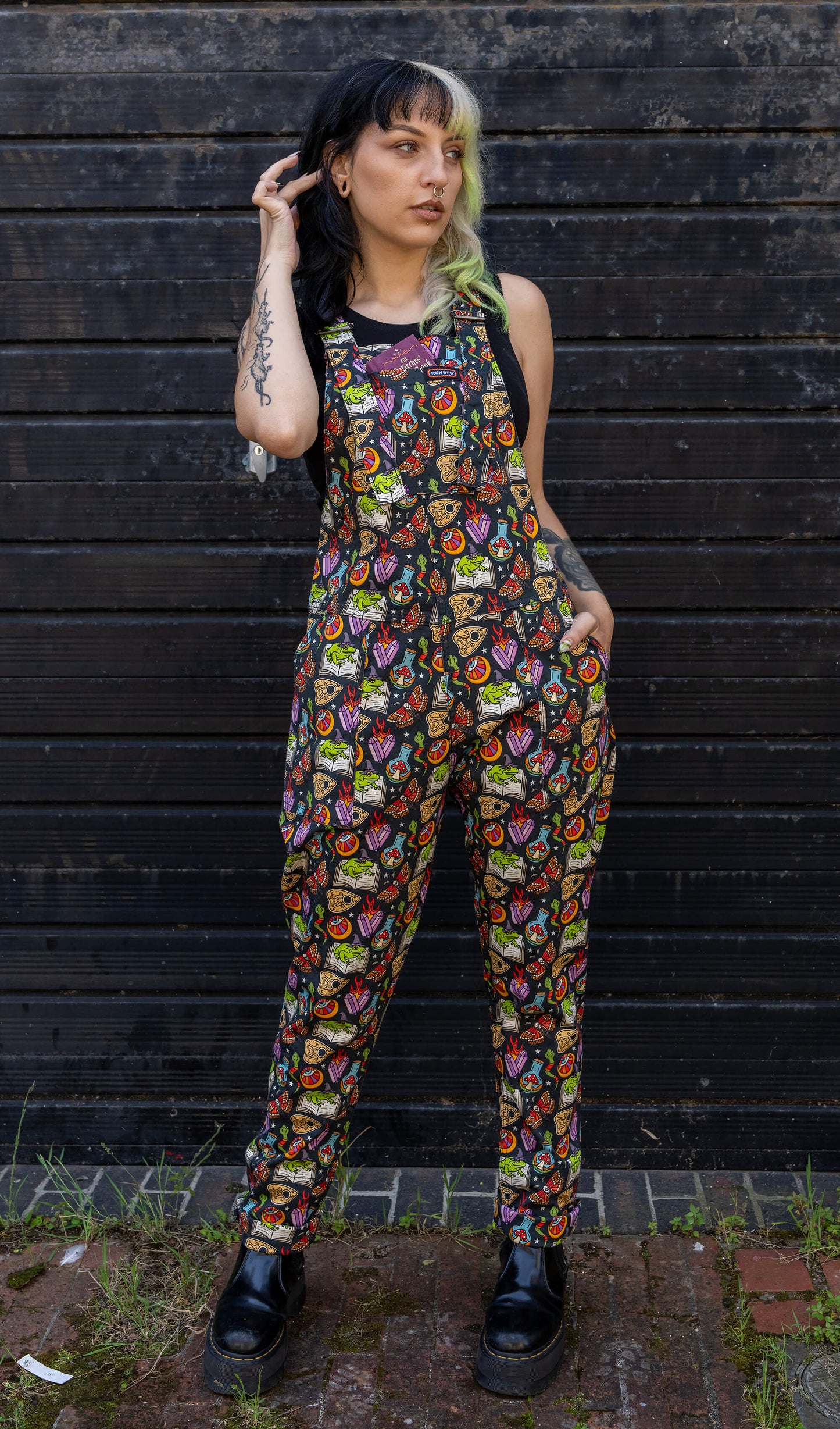 Run & Fly - Bewitched Stretch Twill Dungarees