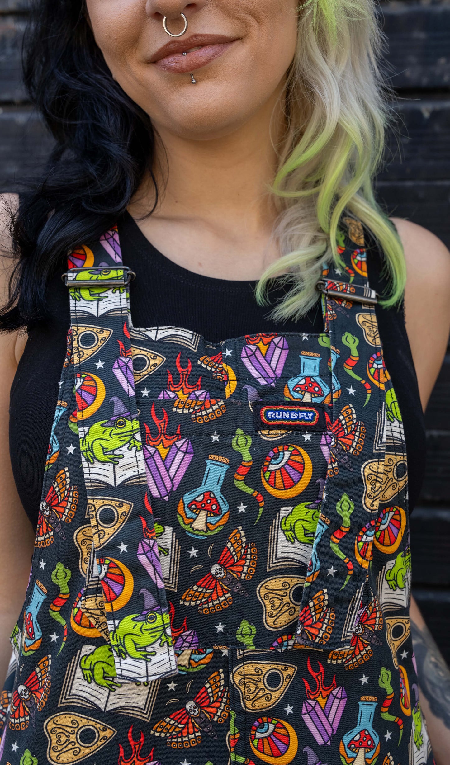 Run & Fly - Bewitched Stretch Twill Dungarees