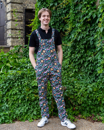Run & Fly - Boho Summer Stretch Twill Dungarees