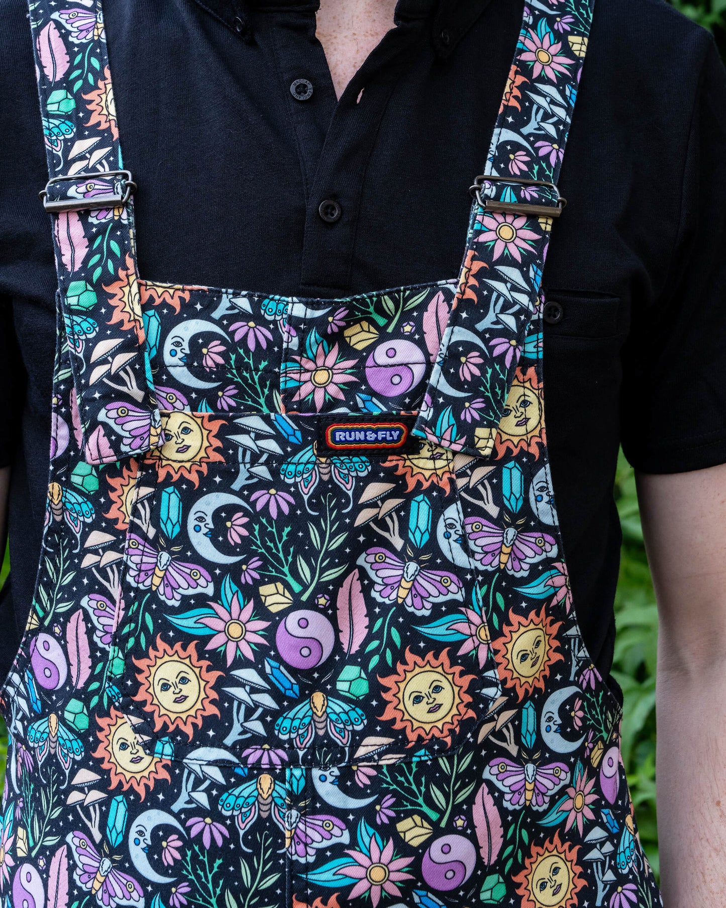Run & Fly - Boho Summer Stretch Twill Dungarees