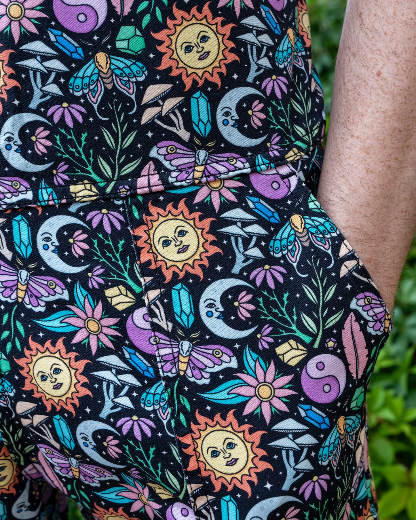 Run & Fly - Boho Summer Stretch Twill Dungarees