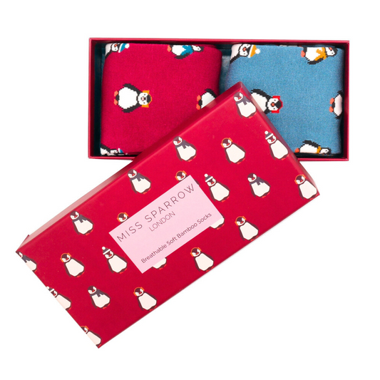 Miss Sparrow - Duo of Baby Penguin Socks Box