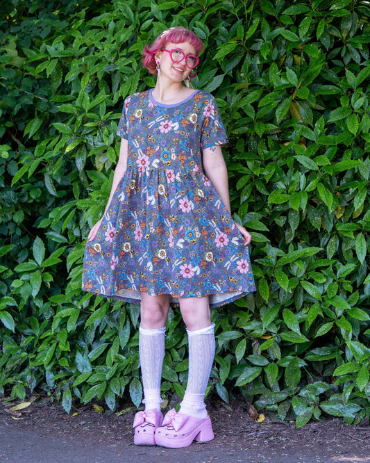 Rebel Romance - Cottagecore Stretch Smock Dress
